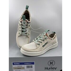 New woman's HURLEY Castaic Bungee Beige Shoes Sneakers Size 7 New